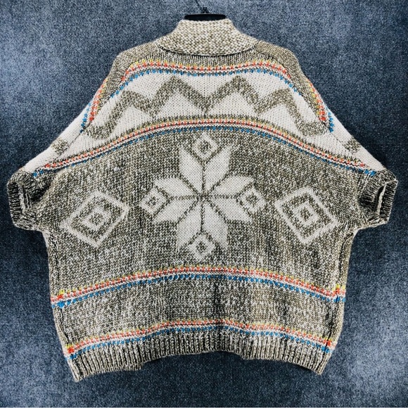American Eagle Outfitters Alpaca Wool Blend Aztec Sweater L-XL - Picture 4 of 4